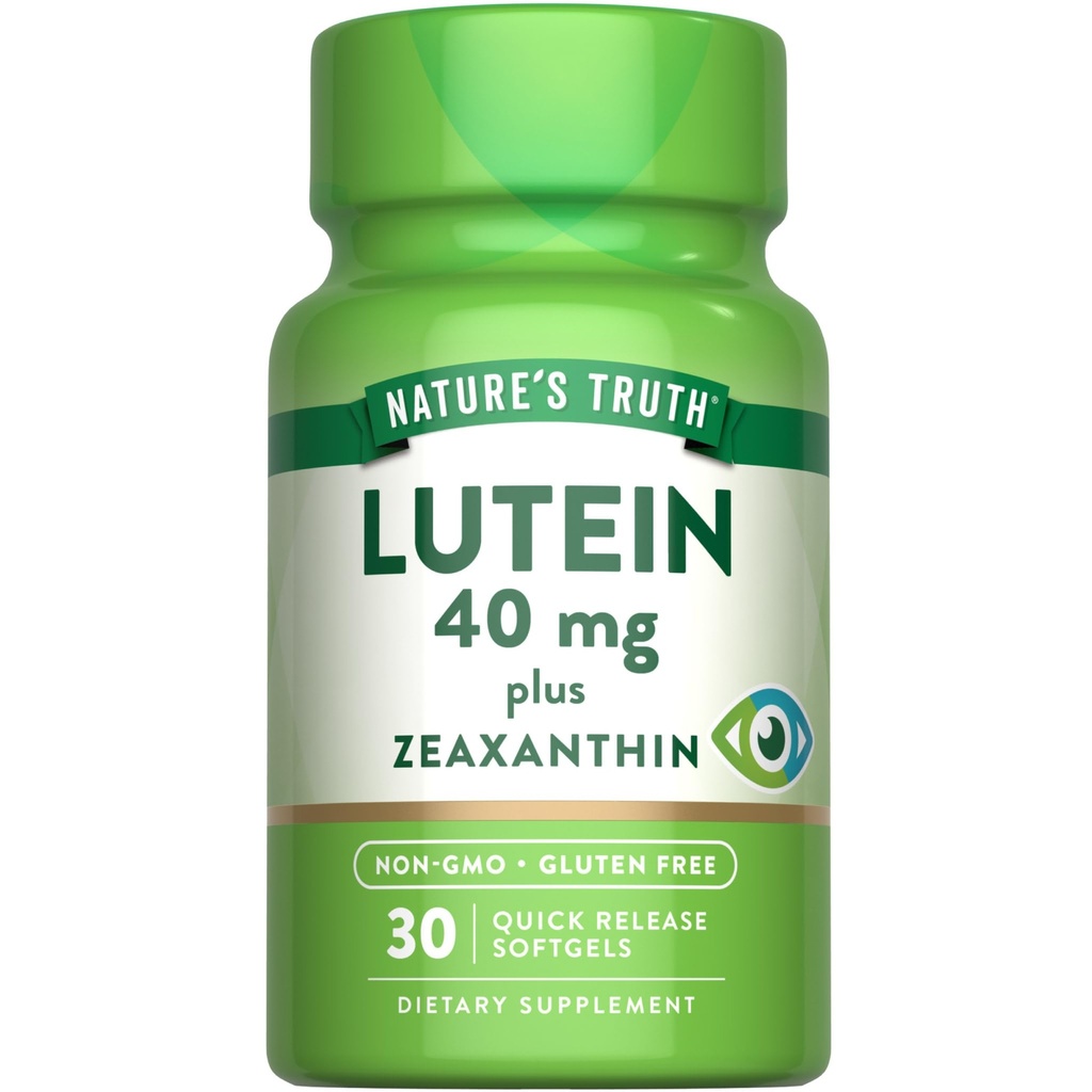 האמת של הטבע Lutein ו-Zaxanthin תוסף | 40mg | 30 Softgels | Non-GMO & Gluten Free