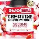 Creatine Monohydrate חניכיים עבור גברים ונשים 5000 מ"ג Creatine Monohydrate לשרת עבור שריר תמיכה אנרגיה Boost 120 הרוזן Chewable 5g Creatine תוספת סוכר חינם (1 Pack, Strawberry)