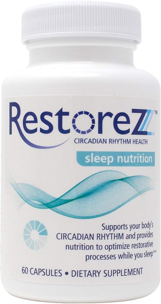 שחזור Z Sleep Nutrition (60 קפסולות) Natural Sleep Aid - החזרת שינה ו- Circadian Balance - Non-Habit Forming ויטמינים