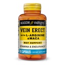 MASON NATURAL Vein Erect עם L-Arginine ו- Maca - תומך בריאות מינית ואוסקולרית, תוספת של Veins ו עכבישים, 80 קפסולות