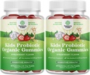 Natures Craft USDA אורגני Probiotics לילדים - טבעונים שאינם GMO ילדים פרוביוטיים ויטמין חניכיים עבור Immunity ו- Digestive Health - Gentle 2.5B CFU אורגני Probiotics Strawberry Flavor (4 חודשים)