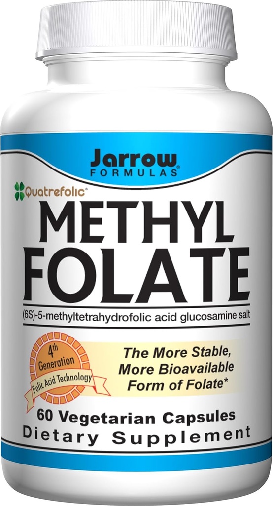 Jarrow Formulas Methyl Folate 5MTHF Nutritional תוסף, 400 Mg, 60 Count ( Multi-Pack)