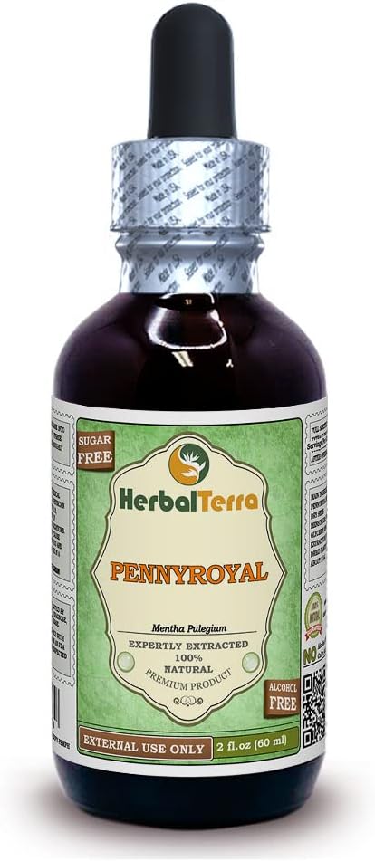 פנירויאל (Mentha Pulegium) Glycerite, אורגני Dried Herb אלכוהול-Free נוזל לחלץ 2 oz