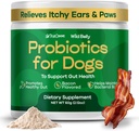 Dog Probiotics for Digestive Health - Probiotic for Dogs Gut Health & Allergy Relief - Probiotics for Dogs - Yeast, Itchy Skin and Itchy Ears - Powder Alternative to Pet Chews - TrueCanine Wild Belly