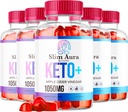 (5 Pack) Slim Aura Keto ACV Gummies - סלים רשמי Aura Keto Plus Apple Cider Vinegar 1050 Advanced Formula Gummys, All Natural Premium Formula, Slimaura Gomitas Reviews, 300 חניכיים במשך 5 חודשים