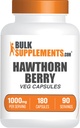 BulkSupplements.comhorn הות ברי קפסולות - תוסף צמחי, הות'ורן ברי לחלץ 1000 מ"ג - Gluten Free, 2 קפסולות לשרת, 180 הרוזן (Pack of 1)