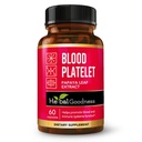Herbal Goodness Papaya Leaf Blood Platelet קפסולות - 60 /600 מ"ג 20x כוח - Blood Platelet, Bone Marrow, Immune Support - Blood Cleanse Formula - Herbal Remedy - Made in USA