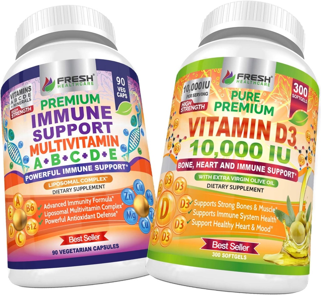 FRESHALTHCARE Immune Motvitamin ווויטמין D3 - Bundle