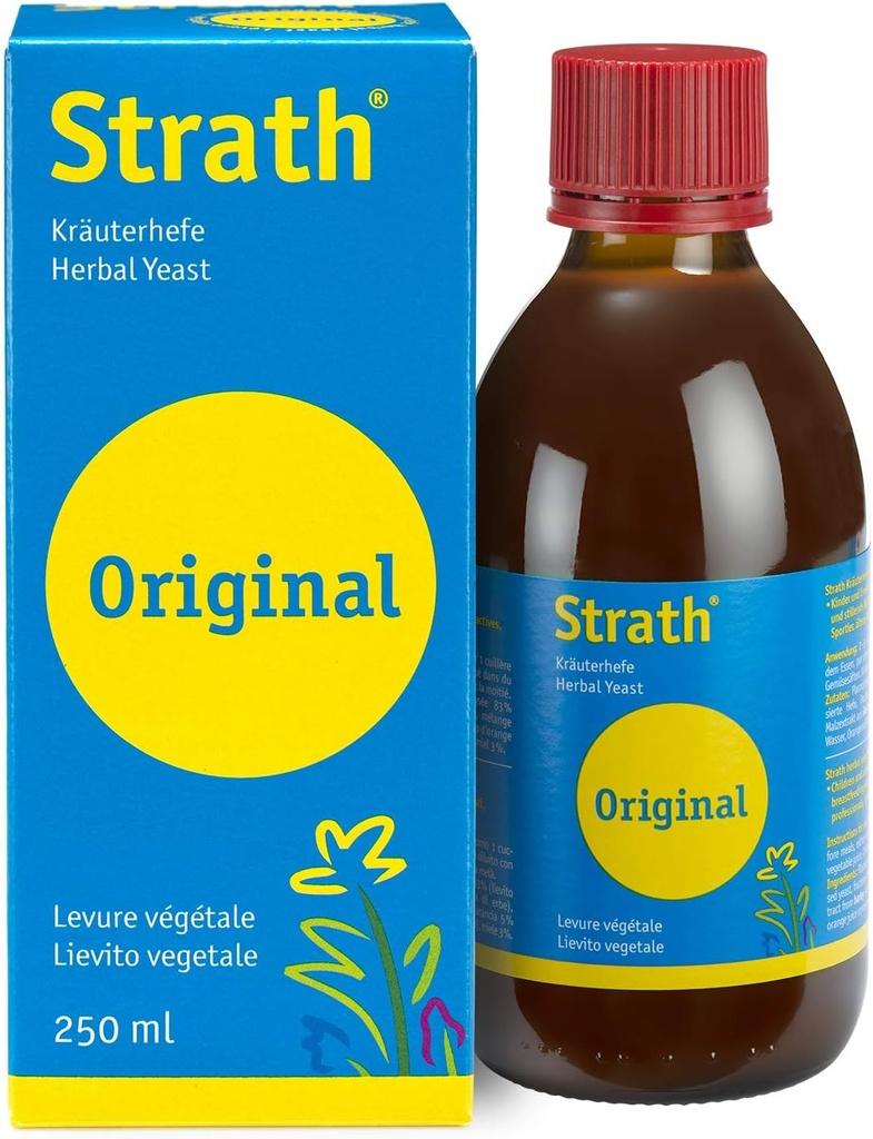 Strath, Fermented Herbal Yeast Postbioticbiotic | 8.4 Fl Oz Daily Nutritional Supplemental נוזל | תמיכה במטבוליזם | Vegetarian | Lactose-Free | No Artificial Additives