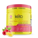 אבקת Keto Vitals אלקטרוליט - אבקת סוכר חינם Keto אלקטרוליט עם Potassium, Magnesium, Sodium, & Calcium - No Sugar Electrolyte drink Mix & hydrotion אבקת, 60 משרתים, Raspberryade