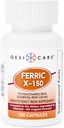 GeriCare Ferric X-150 High Potency Polysaccharide Iron Supplement, Elemental Iron קפסולות, 100 Count (Pack of 1)