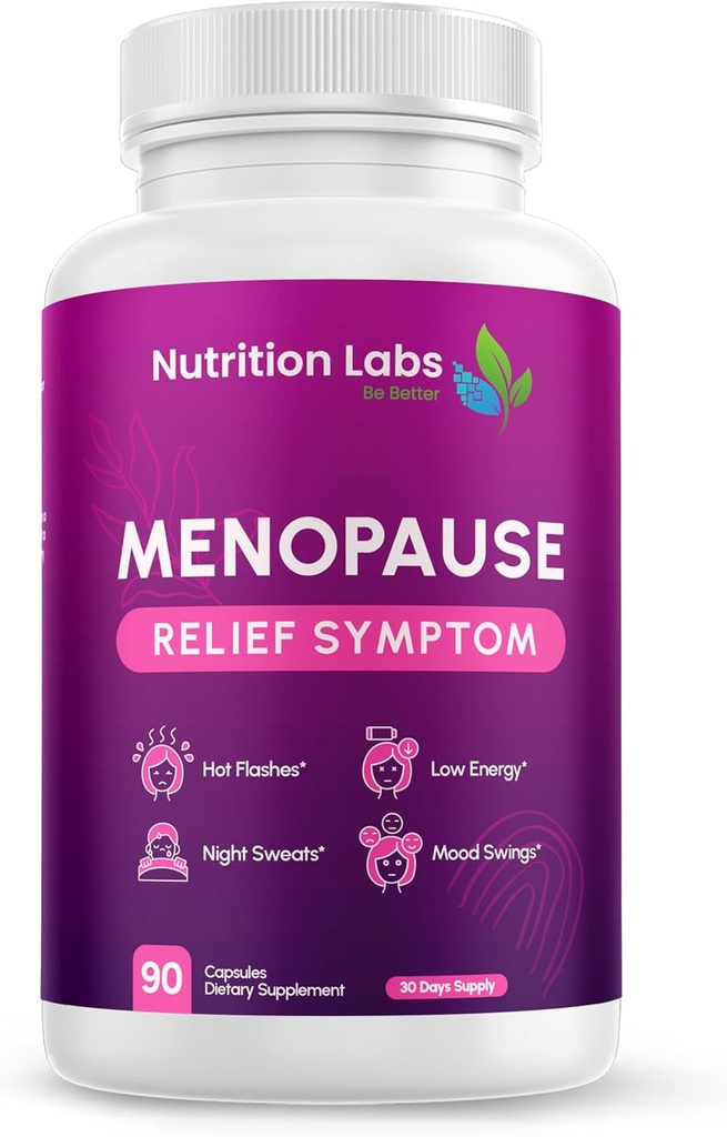 Menopause Symptom Relief and Support Supplement for Women, MAKTrek טכנולוגיה קלינית פרובאנס טבעוני Ingredients לספק הקלה של Menopause, Night Sweats & Hot Flash Relief, Drug-Free & Non-GMO. 90 CT