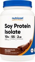 אבקת חלבון סויה חלבון Isolate, 2 LB חלב שוקולד - 10 גרמות של חלבון לשרת, טבעוני, GMO-Free & Gluten חינם