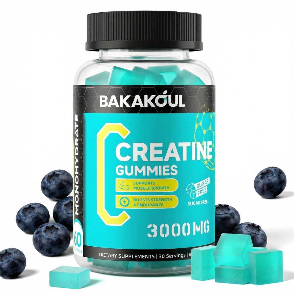 Creatine Monohydrate חניכיים עבור גברים ונשים - 120 חניכיים סוכר חינם עם Magnesium Glycinate, L-Threonate, L-Taurine + ויטמין B12 עבור תמיכה שרירים, אנרגיה Boost, 1 Pack Pack