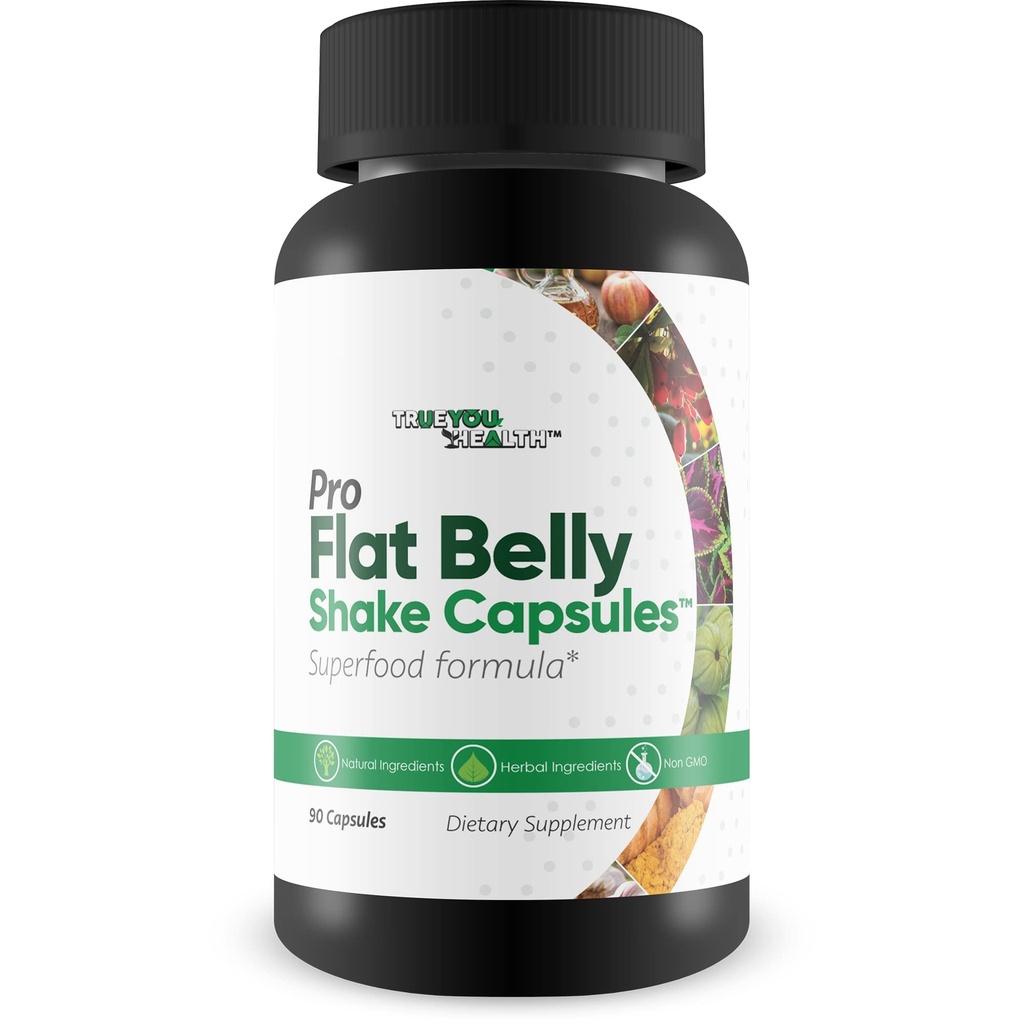 Pro Flat Belly Shake קפסולות - Gut ניקוי כדי לעזור להפחית את הגודש - ניקוי גוף וניקוי העיכול - תמיכה בריאות כוללת עם ניקוי - לעזור Clear Waste & Toxins עם תוספי ניקוי