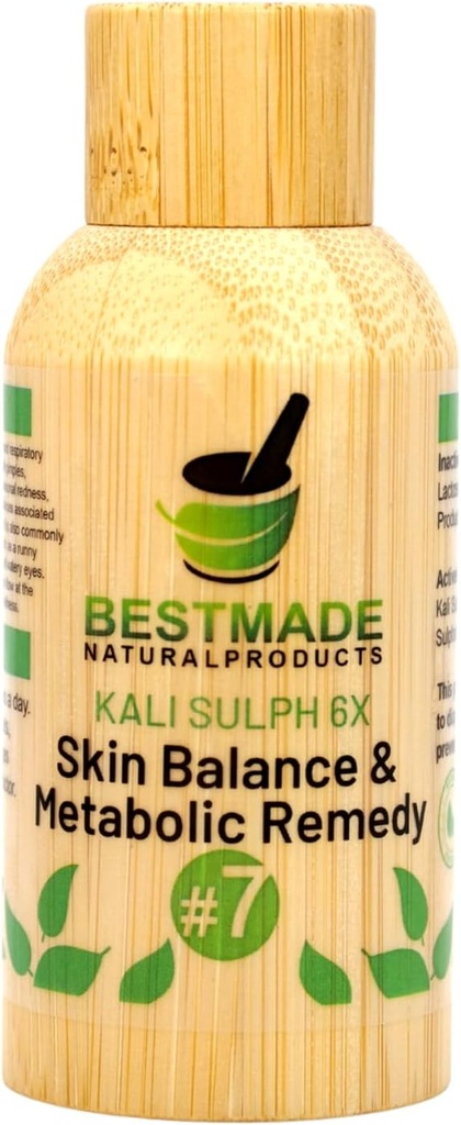 הטוב ביותר מוצרים טבעיים קאלי Sulph 6X - תמיכה Skin Balance & Metabolic, Use for Pimples, Dry Skin, Runny Nose, Sneezing & Total Seasonal Wellness, 350 Pellets