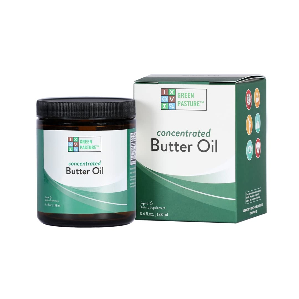 Green Pasture Concentrated Butter Oil נוזלי - 6.4 fl. oz. - ויטמין A (6.4 fl. oz).