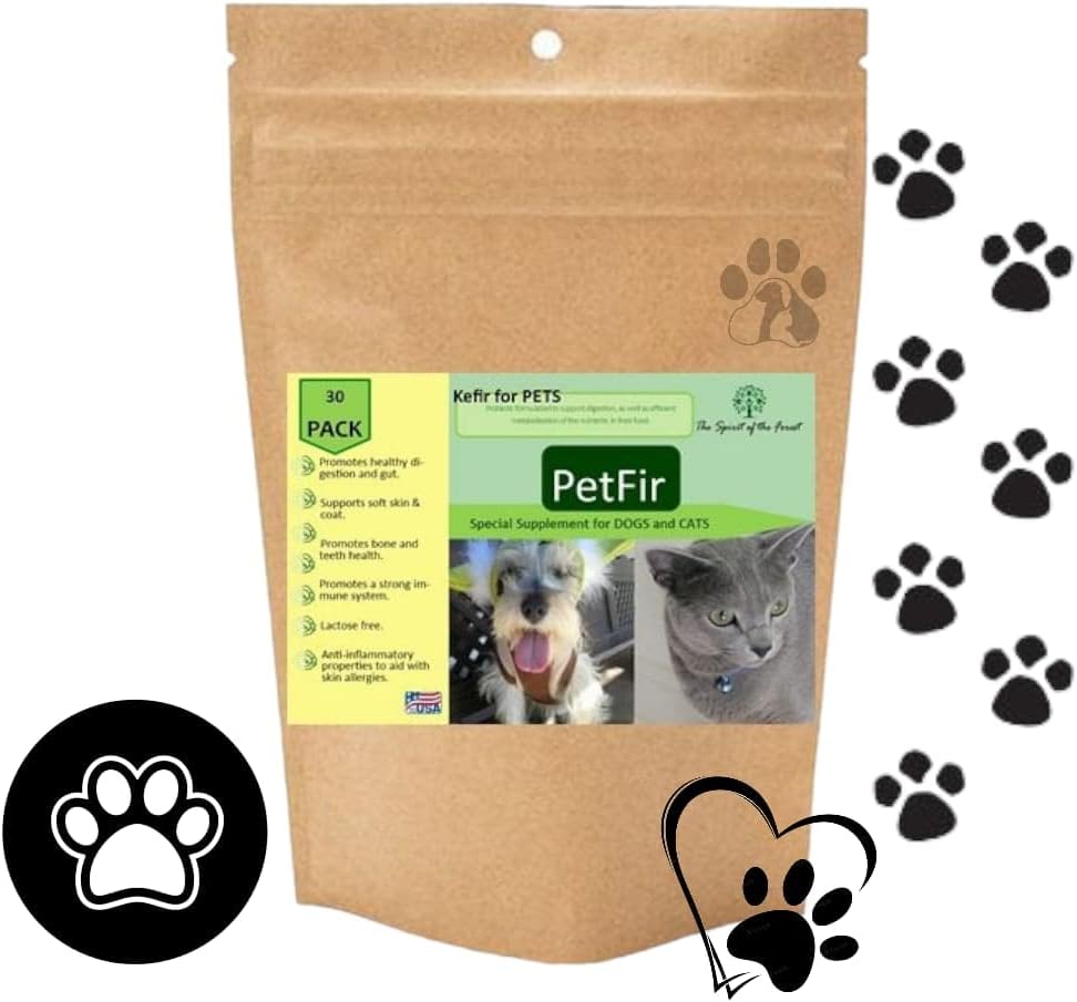Petפיר Pack Keפיר לכלבים וחתולים תוספי מזון לכלבים פרוביוטיים לכלבים מתקדמים פרוביוטיקה לכלב (50 גר)