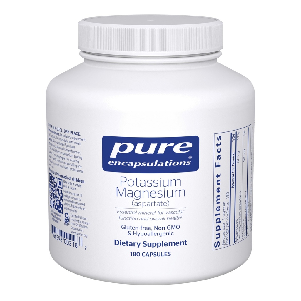 טהור Encapsulations Potassium Magnesium (Aspartate) | תוספת לתמיכה בלב, Muscular, Bone, ו- Nerve Health