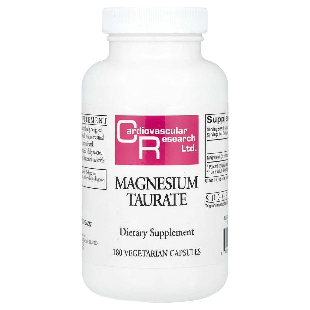 Cardiovascular Research Magnesium Turate 125 מ"ג, Creamy White, 180 קפסולות (MAGT2)