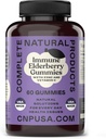 Elderberry Gummies - 60 Count Natural with Zinc, ויטמין C, & Elderberry (Sambucas)