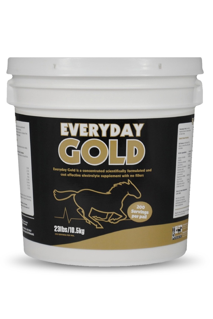 TRM Everyday Gold Electrolyte Horse תוספת עבור ביצועים ושיקום | Sodium, Potassium, Magnesium, Calcium - 22 lb (10kg)
