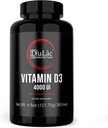 Dulàc - ויטמין D3 4000 IU תוסף, מקדם Calcium & Phosphorus Absorption, תומך עצמות, שיניים, שרירים ומערכת החיסון, 365 טבליות, המיוצר באיטליה