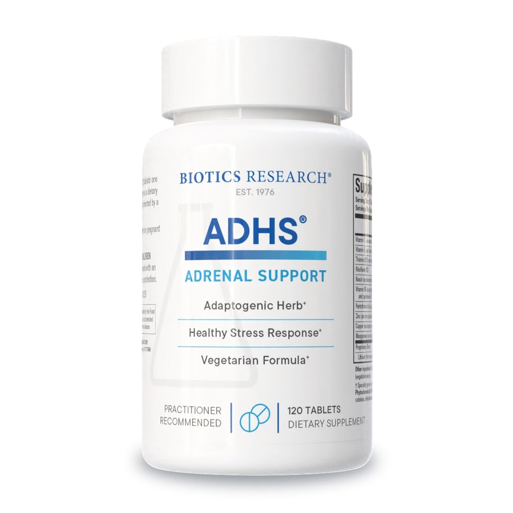 Biotics Research ADHS Adrenal Support, Supports Normal Cortisol Levels, Antioxidant Support, More Energy, Healthy Response, 120 Tabets