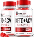 (2 Pack) Keto Lean Keto ACV Gummies, Keto + ACVmies, All Natural Apple Cider Vinegar 1000MG, ACV Keto Gummy תוספת, Keto ויטמינים, רשמי Keto פלוס ACV, KetoLean ביקורות (120 מסטיקים)