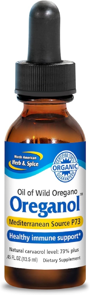 צפון RICAN HERB & SPICE Oreganol - 0.45 fl. oz. - שמן Oregano אורגני - מקור ים P73 - Non-GMO - 194 משרתות