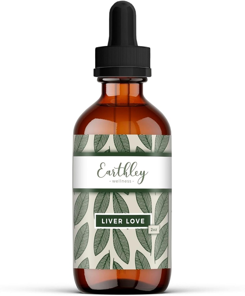Earthley Wellness Liver Love, Herbal Band for Liver Support Milk Thistle Seed, Dandelion Root, Peppermint Leaf ו- Turmeric Root, Supports Digest & Soul, Natural, 2oz (Regular)