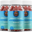 NYUM NutritionTM אורגני KSM-66 Ashwagandha Gummies, 3Pack, מעורב Wild Berries