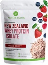 אנטלר חוות - 100% Grass פד ניו זילנד Whey חלבון Isolate, מעורב ברי פלאפור, 30 משרתות, 2 lbs - טעים, קר מעובד, מהיר Absorbed, Keto Friendly, NO-Hormones, NO-GMOs, NO-GMOs - טעימים, קר מעובד, מהיר עבד, Keto Friendly, NO-Hormones, NO-GMOs, NO-GMOs