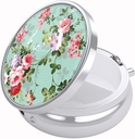 Nipichsha Pill Box, Small Pill Case for Purse & Pocket, Cool Travel Medicineer, Portable Medicine Container Holder to Hold ויטמינים, תרופות, שמן דגים ותוספים, Graceful Peony