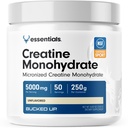 Bucked Up Pure Micronized Creatine Monohydrate לנשים וגברים - Easy to Mix and Unflavored - 5G Per משרת - 50 משרתים - 250 גרמים Per Container