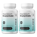 Magnesium Bisglycinate 200 מ"ג - תוספת גבוהה Absorption Chelated Magnesium - Gentle על Stomach, Gluten-Free, תומך שינה, שריר Cramps & חיובי Mood - 120 קפסולות (Pack of 2)