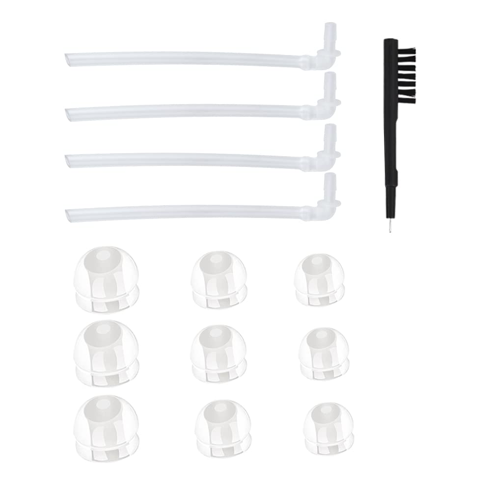 Universal BTE Hear Eartips Domes Set - כולל 9 Single-Layer Ear Plugs, 4 Resound Tubes, 1 ניקוי Brush