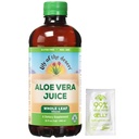 לילי של המדבר Aloe Vera Juice - Whole Leafed Aloe Vera Drink, Non-GMO Aloe Juice with Natural Digest for Gut Health, Stomach Relief, Wellness, Glowing Skin, 32 Fl Ozly Sachet כלול