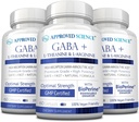 מוסמך מדע GABA+ - לקדם את Calm, לשפר את השינה, Boost Mood - GABA, L-theanine, L-Arginine, B6, BioPerine - High Absorption - 180 קפסולות - טבעוני טבעוני טבעוני