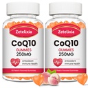 2 Pack CoQ10 Gummies, 5X Better Absorption Coenzyme Q10 עבור אנרגיה סלולרית ואנטיoxidant תמיכה, 120 חניכיים