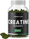 סוכר חינם Creatine 5g עבור גברים ונשים - chwable Creatine Monohydrate מסטיקים לבנות גודל עם L-theanine & ויטמין B12 5000 מ"ג בניית גוף שריר - טרום-עבודה