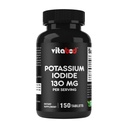 Potassium Iodide Dietary תוסף 130 מ"ג ל- 150 טבליות (2 בקבוקים)