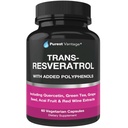 תוסף Resveratrol - Potent 1400 מ"ג פורמולה עם Trans Resveratrol, Quercetin, Grape Seed, Green Tea, Acai and Red Wine Extract - 60 Veggie כמוסות