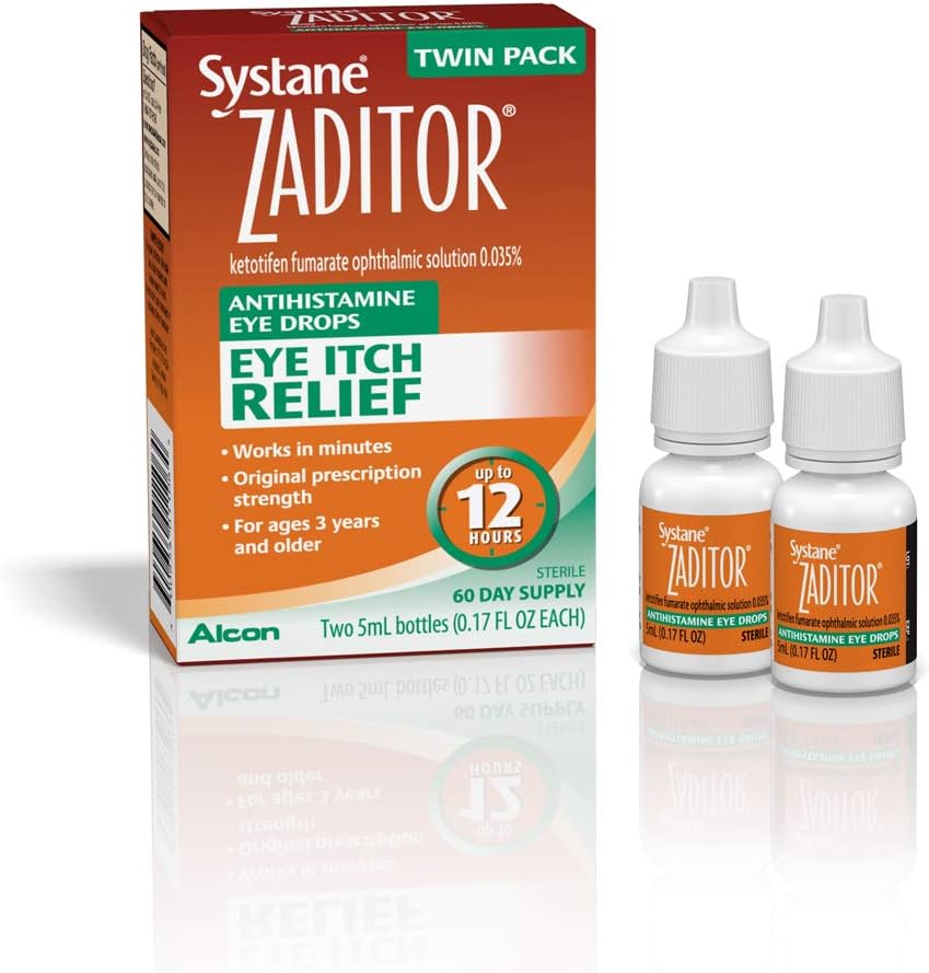 Systane Antihistamine Eye Drops, Twin Pack, 5mL כל, 0.17 אוונס (Pack of 2)