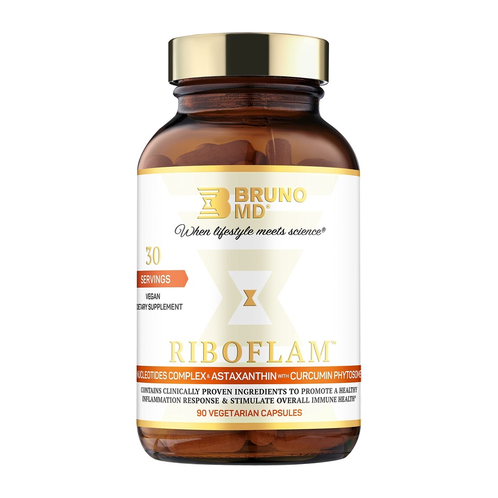 Riboflam, Pro קלינית Immune System Booster Ingredients, תגובה דלקתית בריאה, Curcumin Phytosome, Nucleotides, 100% טבעוני