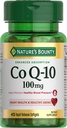 Nature's Bounty CoQ10 100mg for Heart Health Support, Non-GMO Q-Sorb Coenzyme Q-10 Antioxidant Support and Cardiovascular Wellness, Dietary, Rapid Release Softgels, 45 ct ct ct
