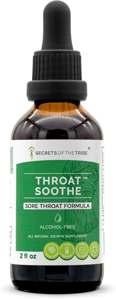 גרון Soothe אלכוהול-Free Extracts, High-Potency Herbal Drops, Tincture עשוי Tincture, Licorice, Slippery Elm, Marshmallow, Sage, Echinacea, Elderberry. פורמולה 2 oz