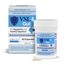 VSL4® Gut Daily Probiotics for Gut Health - 30B CFUs, תמיכה רב-תחומית עבור נשים וגברים, מקדם את Gut Balance & סדירות, פוטנט, Shelf-Stable Probiotic, 30 קפסולות