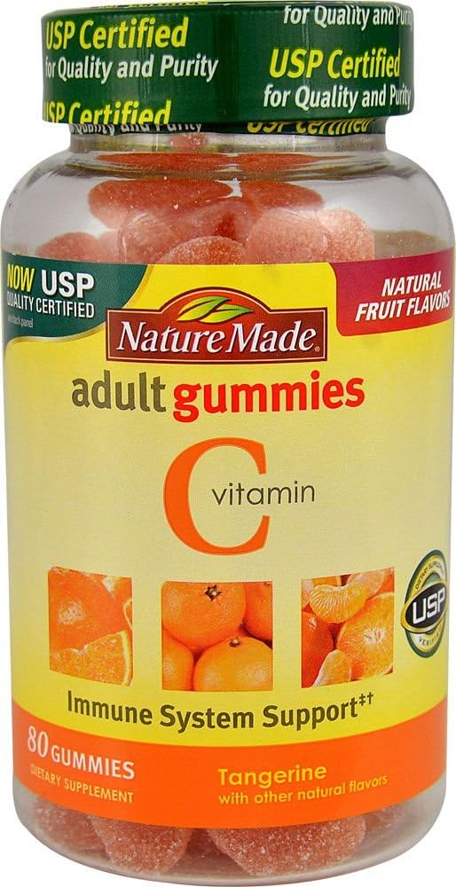 הטבע עשה ויטמין C למבוגרים חניכיים, Tangerine 80 ea (Pack of 4)
