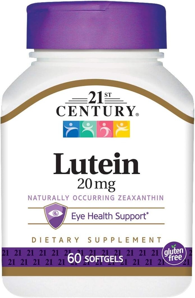 המאה ה-21 Lutein 20 מ"ג Softgels - 60 ct, Pack של 3